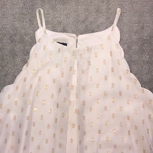 SALE! BCX dress szM cream & gold geometric print